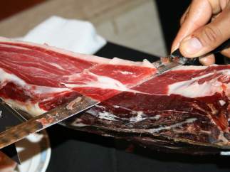 Una imagen de un jamón ibérico