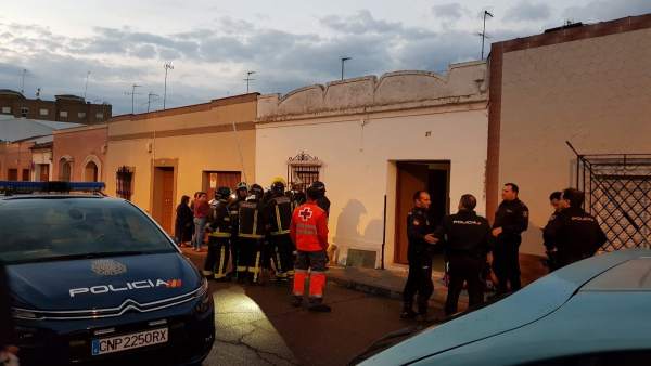 Derrumbe de vivienda en Almendralejo Derrumbe de vivienda en Almendralejo
