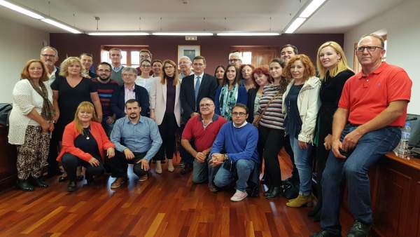 La edil Ángeles Castillo tras ser proclamada alcaldesa de Huércal La edil Ángeles Castillo tras ser proclamada alcaldesa de Huércal
