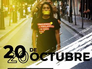 Cartel de la caminata contra la trata y la exclavitud sexual en Palma