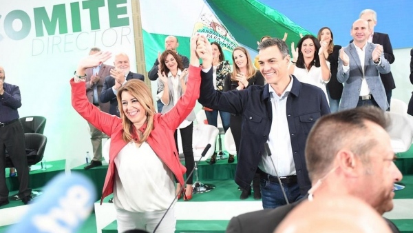 Susana Díaz y Pedro Sánchez Susana Díaz y Pedro Sánchez