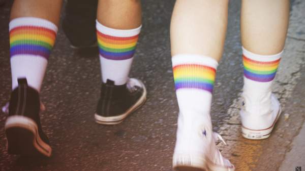 Calcetines con la bandera del LGBT Calcetines con la bandera del LGBT
