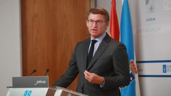 Feijóo, en la rueda de prensa posterior al Consello de la Xunta Feijóo, en la rueda de prensa posterior al Consello de la Xunta