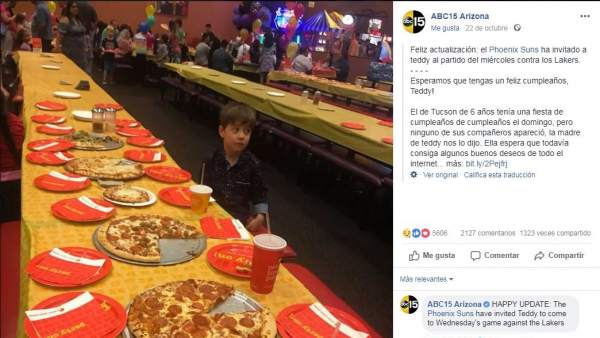 Un niño de seis años se queda solo en su fiesta de cumpleaños Un niño de seis años se queda solo en su fiesta de cumpleaños