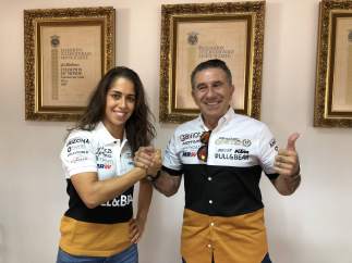 María Herrera y Jorge Martínez Aspar anuncian el fichaje de la piloto por el Ángel Nieto Team