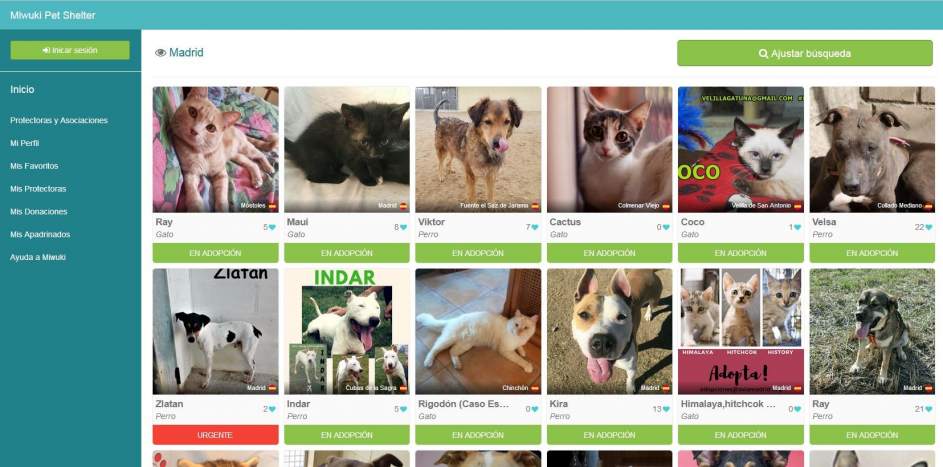 'Miwuki' 'Miwuki' una aplicación que fomenta la adopción