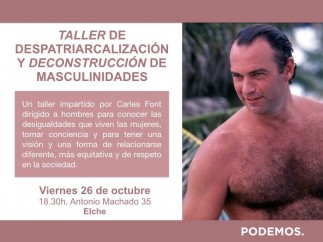 El anuncio del taller con imagen de Bertín Osborne