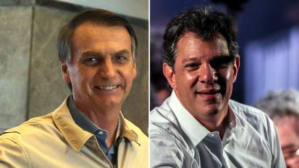 Jair Bolsonaro y Fernando Haddad Jair Bolsonaro y Fernando Haddad