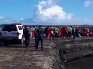 Inmigrantes llegados este miércoles a Lanzarote