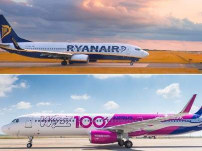 Aviones de Ryanair y Wizz Air