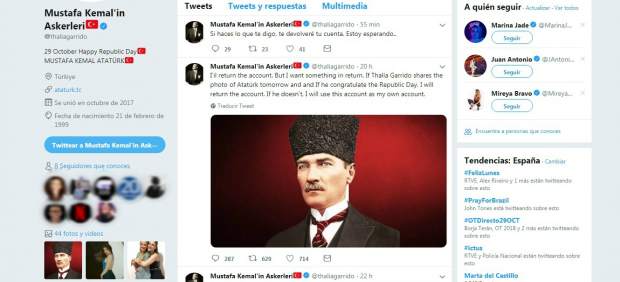 Cuenta de Twitter 'hackeada'