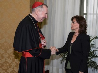 Carmen Calvo se reúne con Pietro Parolin