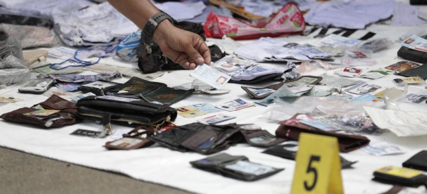 Restos accidente aéreo Indonesia