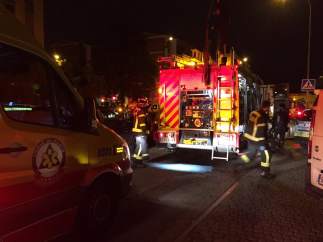 Incendio en Puente de Vallecas