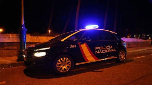 Coche de Policía Nacional en imagen de archivo Coche de Policía Nacional en imagen de archivo