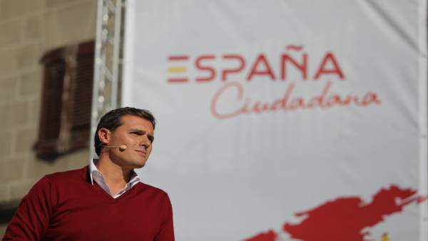 Albert Rivera, presidenta de Ciudadanas, en un acto en Alsasua. Albert Rivera, presidenta de Ciudadanas, en un acto en Alsasua.