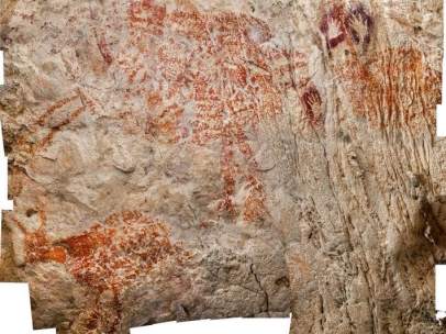 Pinturas rupestres en Borneo