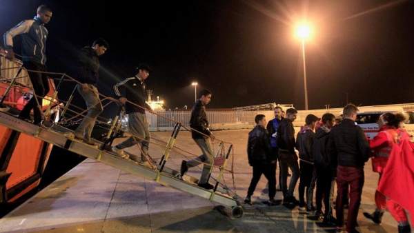 Inmigrantres rescatados en el estrecho Inmigrantres rescatados en el estrecho