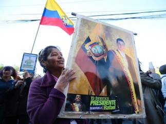 Simpatizantes de Rafael Correa