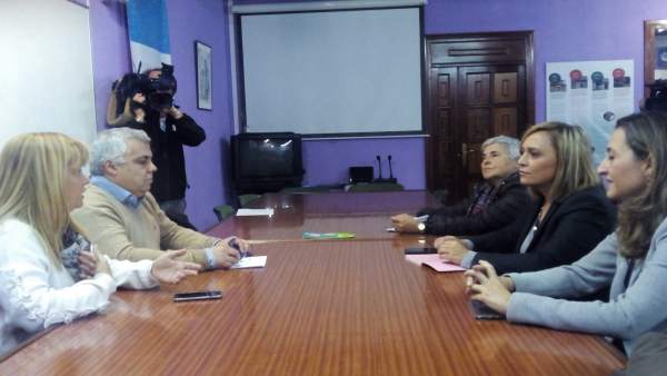 Reunión del PP con afectados de O Marisquiño Reunión del PP con afectados de O Marisquiño