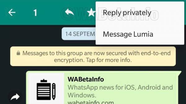 Conversaciones privadas en Whatsapp