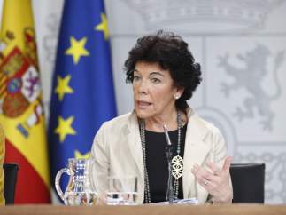 La ministra de Educación, Isabel Celáa