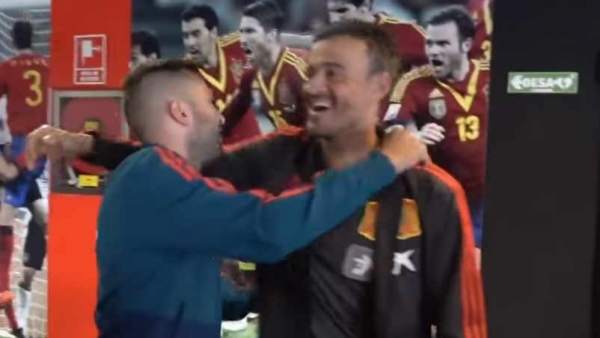 Jordi Alba y Luis Enrique Jordi Alba y Luis Enrique