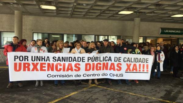 Protesta del personal de Urxencias del CHUS Protesta del personal de Urxencias del CHUS