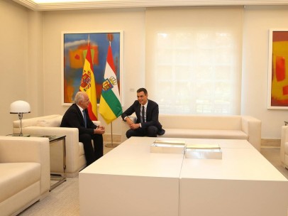 Encuentro entre Pedro Sánchez y José Ignacio Cenicero, presidente de La Rioja