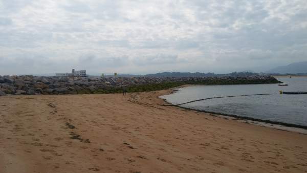 Diques en las playas de Santander Diques en las playas de Santander