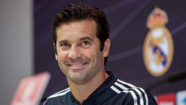 Santiago Solari, en una rueda de prensa. Santiago Solari, en una rueda de prensa.