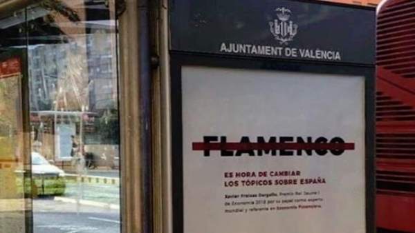 Demanen la retirada d'una campanya perquè apareix ratllada la paraula flamenc Demanen la retirada d'una campanya perquè apareix ratllada la paraula flamenc