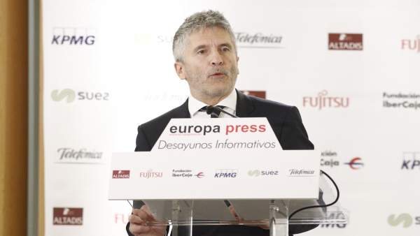 Fernando Grande-Marlaska participa en un Desayuno Informativo de Europa Press Fernando Grande-Marlaska participa en un Desayuno Informativo de Europa Press