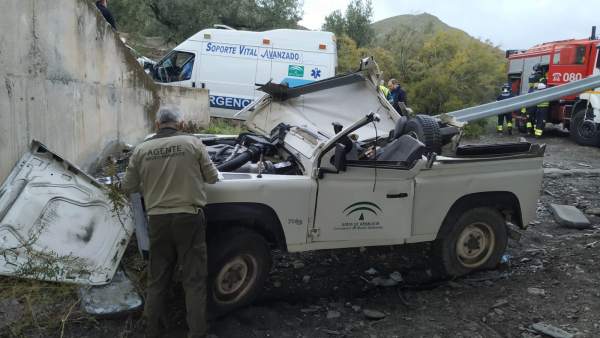 Vehículo siniestrado en Nacimiento Vehículo siniestrado en Nacimiento