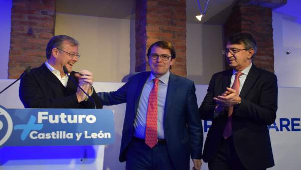 León.- Silván (i), Mañueco y Martínez Majo, hoy en León. León.- Silván (i), Mañueco y Martínez Majo, hoy en León.