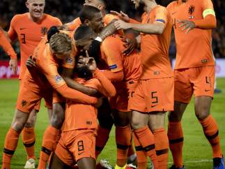 Holanda celebra un gol