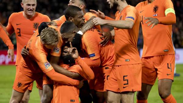 Holanda celebra un gol Holanda celebra un gol