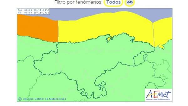 Riesgo amarillo por oleaje en Cantabria Riesgo amarillo por oleaje en Cantabria