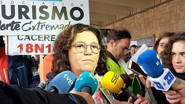 Patrocinio Sánchez, en la manifestación Patrocinio Sánchez, en la manifestación