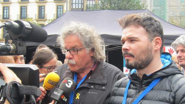 Tardá y Rufián en San Sebastián. Tardá y Rufián en San Sebastián.