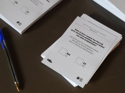 Pregunta del simulacro de referéndum de autodeterminación de Guipúzcoa