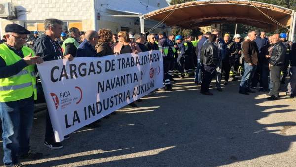 Trabajadores de astilleros de Puerto Real en protesta Trabajadores de astilleros de Puerto Real en protesta