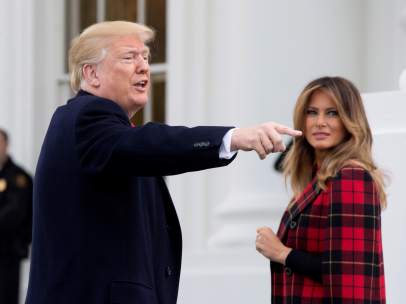 Donald Trump y su esposa Melania