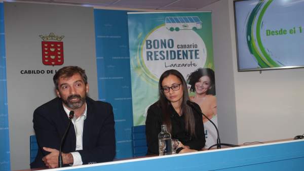 El presidente de Lanzarote, Pedro San Ginés, presentando el Bono Residente El presidente de Lanzarote, Pedro San Ginés, presentando el Bono Residente
