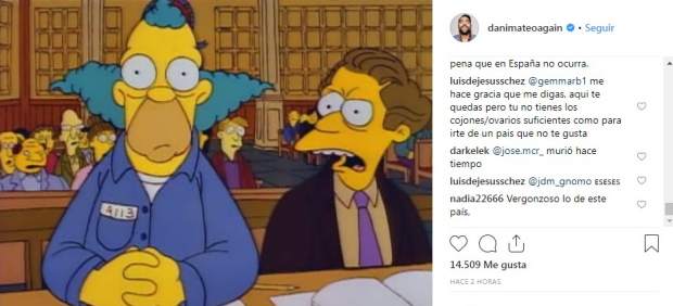 Post de Dani Mateo en Instagram