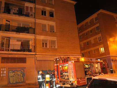 Una mujer muere en un incendio en Pamplona
