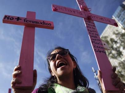 Marcha contra los feminicidios en México