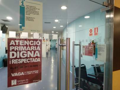 El CAP Manso de Barcelona durante la huelga de médicos en la atención primaria.