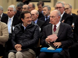 El expresidente de Bankia, Rodrigo Rato, junto al exconsejero de Caja Madrid