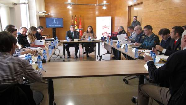 BALLESTA Y LOLA SÁNCHEZ EN JUNTA SEGURIDAD BALLESTA Y LOLA SÁNCHEZ EN JUNTA SEGURIDAD